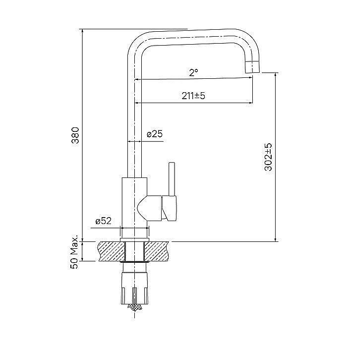 Смеситель для кухни IDDIS Kitchen Line K05STL0i05 купить в интернет-магазине сантехники Sanbest