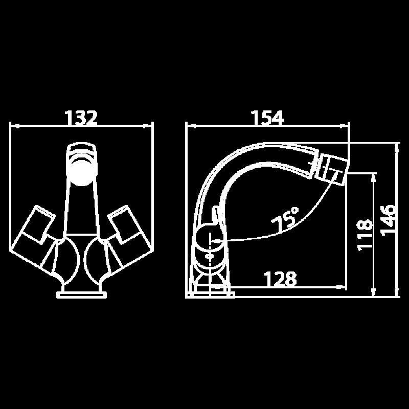 Смеситель для биде Elghansa New wave omega 4907594 хром купить в интернет-магазине сантехники Sanbest