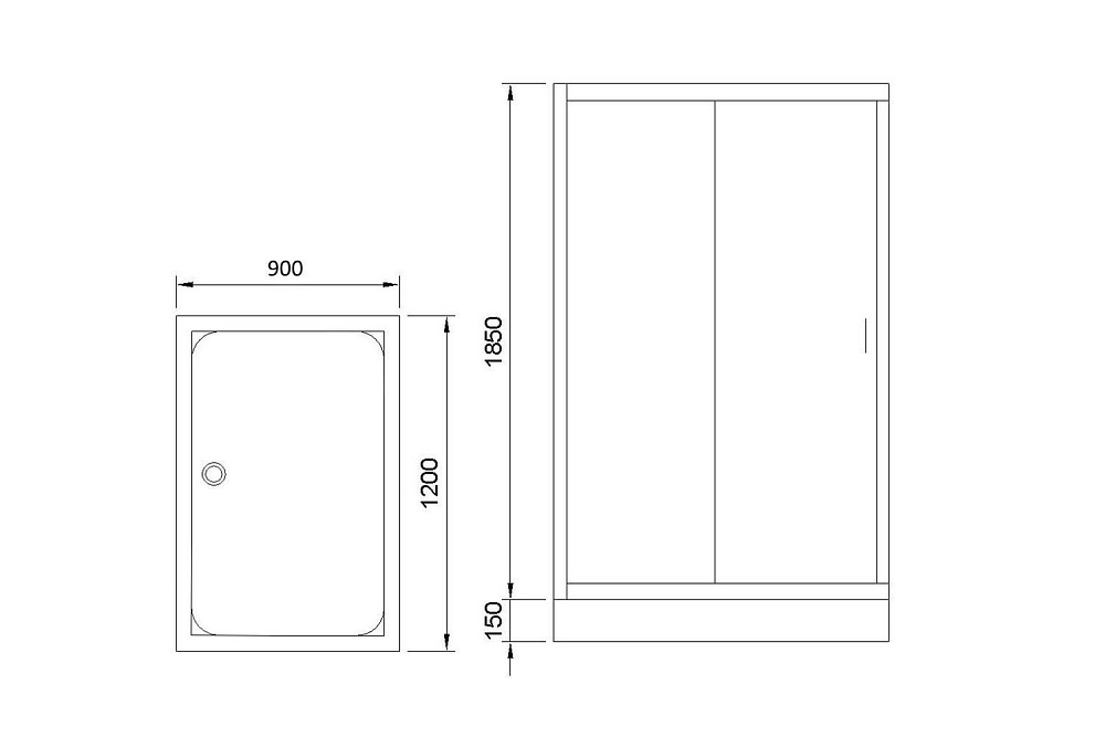 Душевой уголок Royal Bath HP-C-CH 120х90 купить в интернет-магазине Sanbest