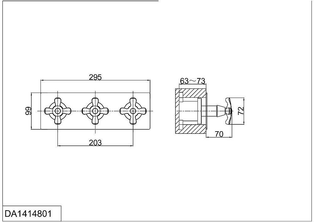 Смеситель для душа D&K Hessen Lorsch DA1414801 купить в интернет-магазине сантехники Sanbest