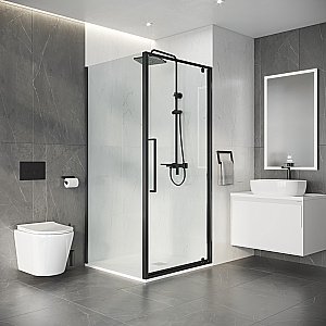 Душевой уголок Niagara Nova NG-35-10AGR-A100GR-34 100x100 стекло прозрачное/профиль графит матовый купить в интернет-магазине Sanbest