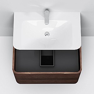 Тумба с раковиной AM.PM Sensation 80 темное дерево для ванной в интернет-магазине Sanbest