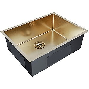 Кухонная мойка Paulmark Next 58 PM215844-BG брашированное золото купить в интернет-магазине сантехники Sanbest