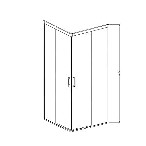 Душевой уголок Vincea SOFT VSS-3SO100CL 100x100 стекло прозрачное/профиль хром купить в интернет-магазине Sanbest