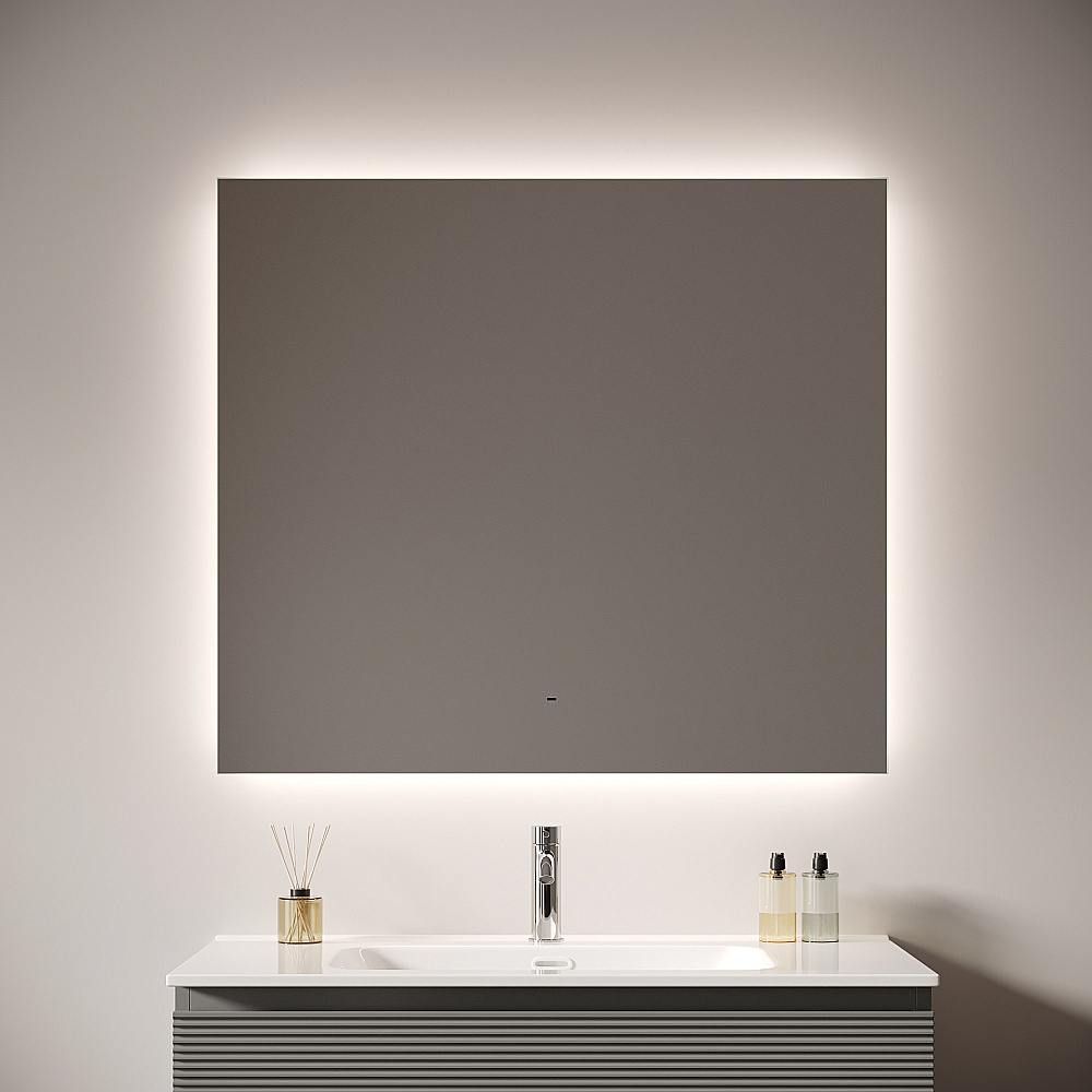 Зеркало с подсветкой Sancos Square 2.0 SQ2.900 90х70 в ванную от интернет-магазине сантехники Sanbest