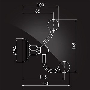 Крючок Elghansa PRAKTIC Chrome Accessories PRK-120 купить в интернет-магазине сантехники Sanbest