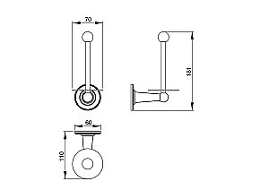 Держатель для туалетной бумаги Timo Nelson 160044/02 купить в интернет-магазине сантехники Sanbest