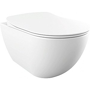 Унитаз подвесной с функцией биде Creavit Free FE322-00MB00E-0000 белый матовый, безободковый купить в интернет-магазине Sanbest