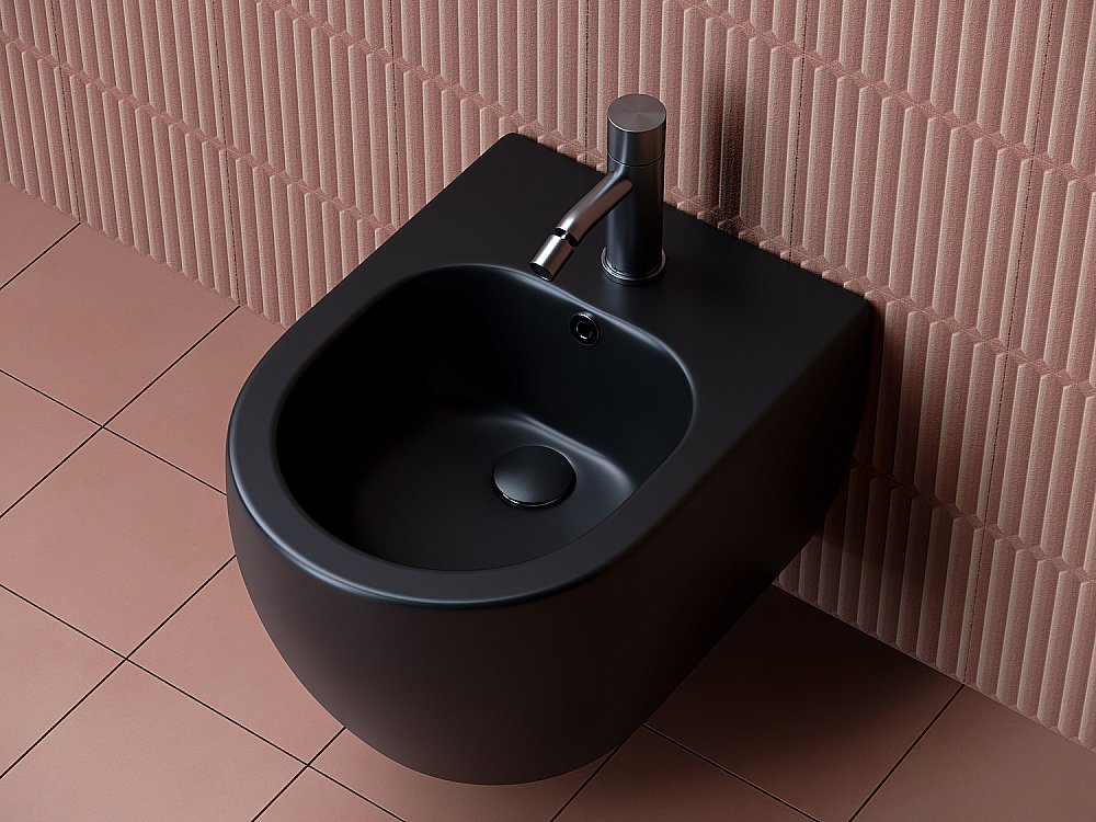 Биде подвесное Ceramica Nova PLAY CN3002MB черное купить в интернет-магазине Sanbest