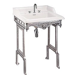 Консоль с раковиной Burlington Classic B15 3TH полированный алюминий для ванной в интернет-магазине сантехники Sanbest