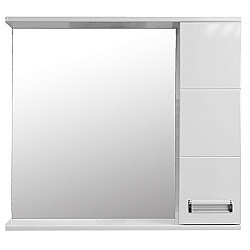 Зеркало со шкафом Loranto Дина  CS00049720 75 белое, правостороннее купить в интернет-магазине сантехники Sanbest