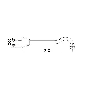 Излив для душа Webert Armony AC0537015 хром купить в интернет-магазине сантехники Sanbest