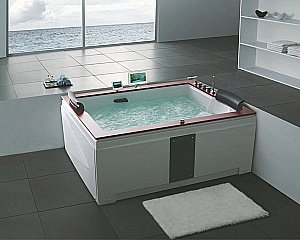 Ванна акриловая Gemy Face to You G9052-II K 186х151 белая с гидромассажем купить в интернет-магазине Sanbest