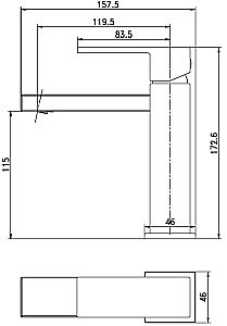 Смеситель для раковины Aquanet Blanco AF420-10W купить в интернет-магазине сантехники Sanbest