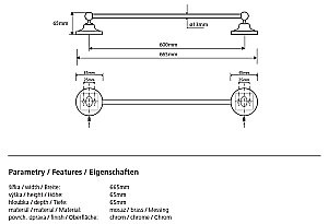 Полотенцедержатель Bemeta Retro 144304042 купить в интернет-магазине сантехники Sanbest
