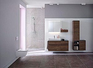 Унитаз подвесной Geberit Smyle Square 500.683.00.2 белый глянцевый, безободковый, с сиденьем микролифт купить в интернет-магазине Sanbest