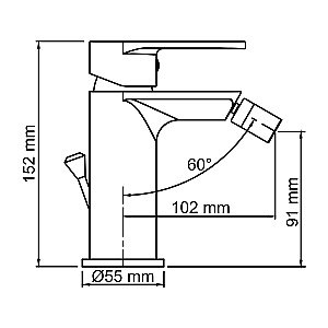 Инсталляция для биде со смесителем WasserKraft Naab 86BDT.050.WH.SQ8506 белая панель/смеситель белый Soft-touch купить в интернет-магазине сантехники Sanbest
