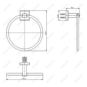 Полотенцедержатель Melana MLN-862009-1 сатин/хром купить в интернет-магазине сантехники Sanbest
