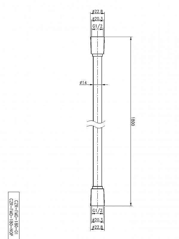 Душевой шланг Cezares CZR-FMD-180-NOP купить в интернет-магазине сантехники Sanbest