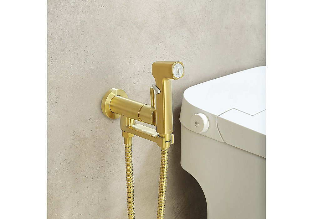 Гигиенический душ Aquatek Ника AQ1819BG золото шлифованное купить в интернет-магазине сантехники Sanbest