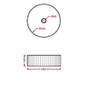 Раковина накладная Artceram Millerighe 44 OSL010 17 00 черная матовая купить в интернет-магазине Sanbest