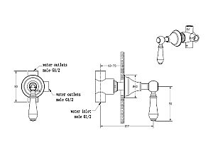 Дивертор Boheme Brillante 624 для смесителя в интернет-магазине сантехники Sanbest