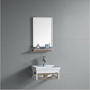 Тумба с раковиной RIVER LAURA  405 BG  бежевая для ванной в интернет-магазине Sanbest