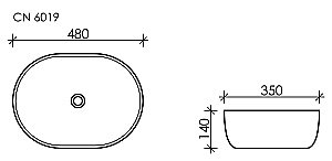 Раковина накладная Ceramica Nova Element CN6019 купить в интернет-магазине Sanbest