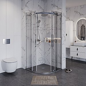 Душевой уголок Grossman Classic 301.K33.04.9090.10.00 90x90 стекло прозрачное/профиль хром купить в интернет-магазине Sanbest