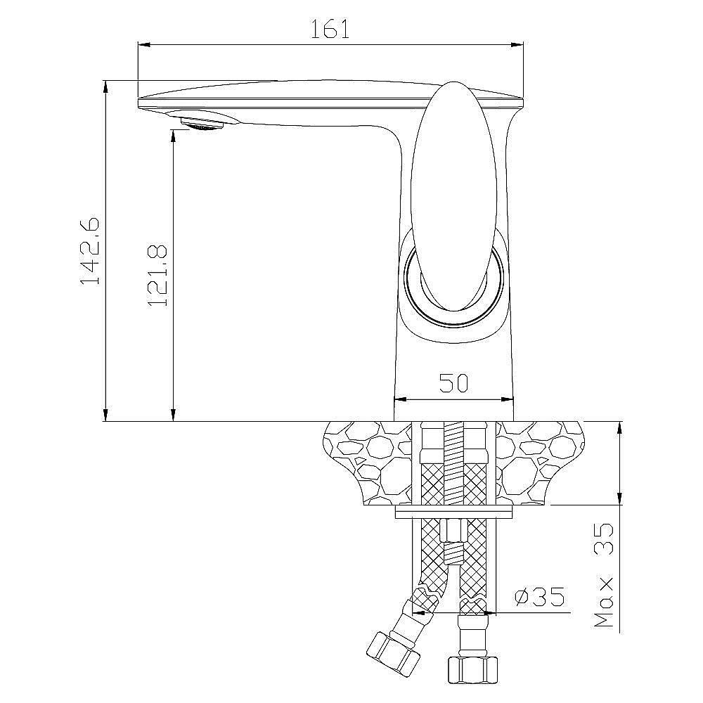 Смеситель для раковины Rossinka RS30-11B купить в интернет-магазине сантехники Sanbest