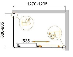 Душевой уголок Cezares Molveno 90х130 Molveno-AH-11-130/90-C-Cr-IV стекло прозрачное/профиль хром купить в интернет-магазине Sanbest