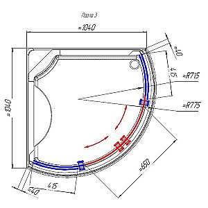 Душевая кабина Радомир Паола 3 114х114 1-05-1-0-0-0590 стекло прозрачное/профиль белый купить в интернет-магазине Sanbest