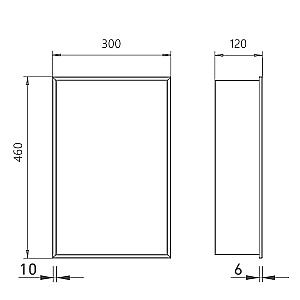 Скрытая настенная ниша Abber Nischen AN3001MB черная матовая купить в интернет-магазине сантехники Sanbest