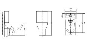 Унитаз напольный Taliente Arte AR35045 безободковый, с бачком, с крышкой микролифт, белый купить в интернет-магазине Sanbest