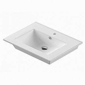 Тумба с раковиной Comforty Модена М 00-00001643 75 белая матовая для ванной в интернет-магазине Sanbest