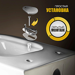 Унитаз подвесной Elghansa Monterno RQ-4936 белый, безободковый, с крышкой микролифт купить в интернет-магазине Sanbest