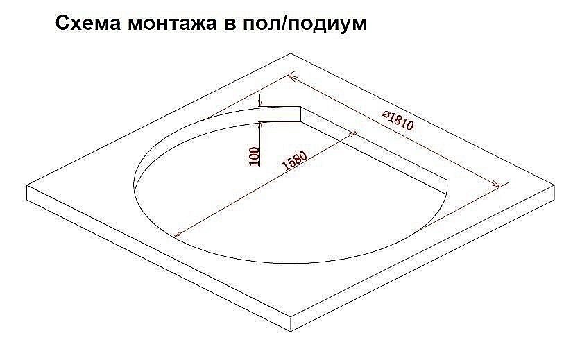 Ванна акриловая Gemy Built-in G9053 K 185х162 белая с гидромассажем купить в интернет-магазине Sanbest