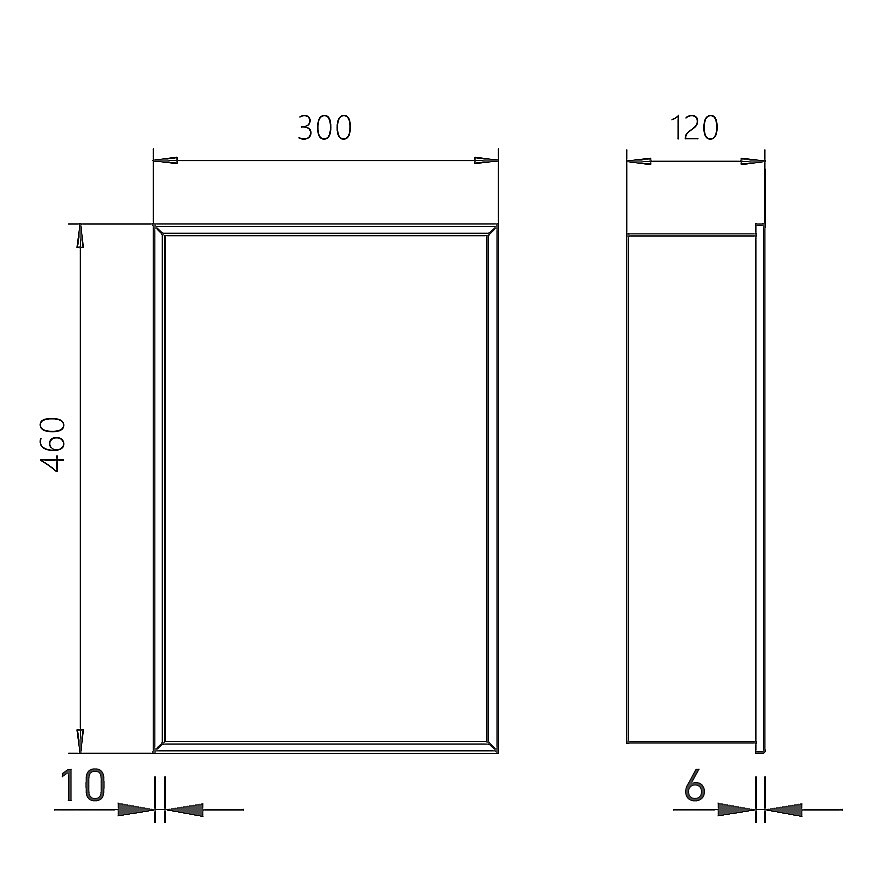 Скрытая настенная ниша Abber Nischen AN3001MB черная матовая купить в интернет-магазине сантехники Sanbest
