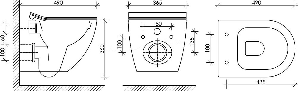 Унитаз подвесной Ceramica Nova METROPOL Rimless CN4002MB_1002CH черный матовый, безободковый, с крышкой микролифт, с инсталляцией и кнопкой хром купить в интернет-магазине Sanbest