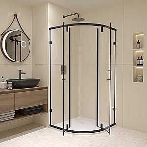 Душевой уголок RGW Classic CL-55-B 90х90 72095599-14 стекло прозрачное/профиль черный купить в интернет-магазине Sanbest