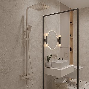 Душевая система Oliveeka D OL-739901-BN никель брашированный купить в интернет-магазине сантехники Sanbest