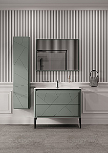 Тумба с раковиной и столешницей Allen Brau Paris 100 1.360002.WM белая матовая для ванной в интернет-магазине Sanbest