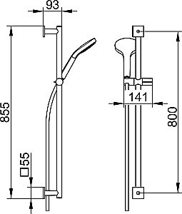 Душевой гарнитур KEUCO IXMO 59587010802 хром купить в интернет-магазине сантехники Sanbest