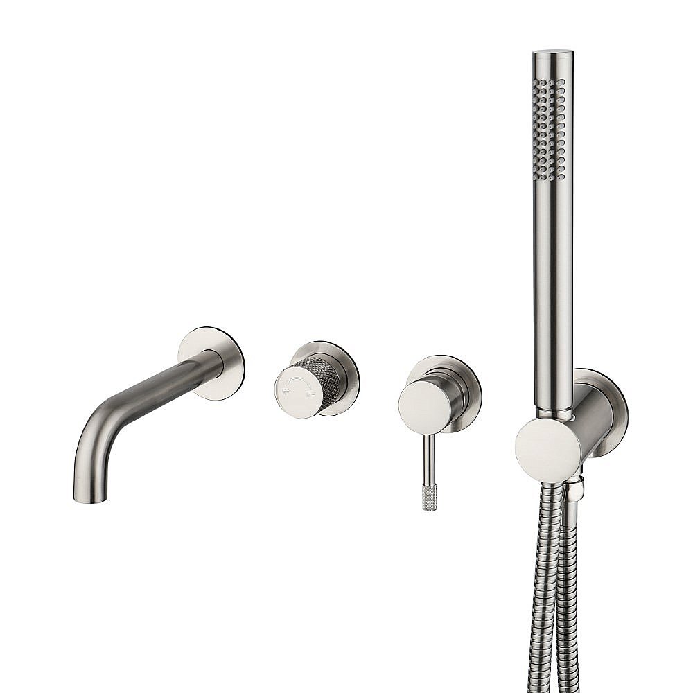 Смеситель для ванны Boheme Uno 464-3-NB никель брашированный купить в интернет-магазине сантехники Sanbest