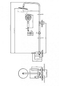 Душевая система Cezares MOMENTO-CD-01 хром купить в интернет-магазине сантехники Sanbest