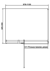 Душевой уголок Vincea Extenza 110х90 VSR-4EX101190CLG стекло прозрачное/профиль золото брашированное купить в интернет-магазине Sanbest