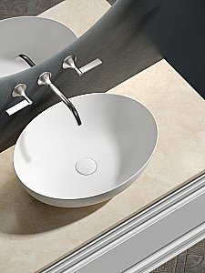 Тумба с раковиной Sancos Very 100 со столешницей, белая матовый для ванной в интернет-магазине Sanbest