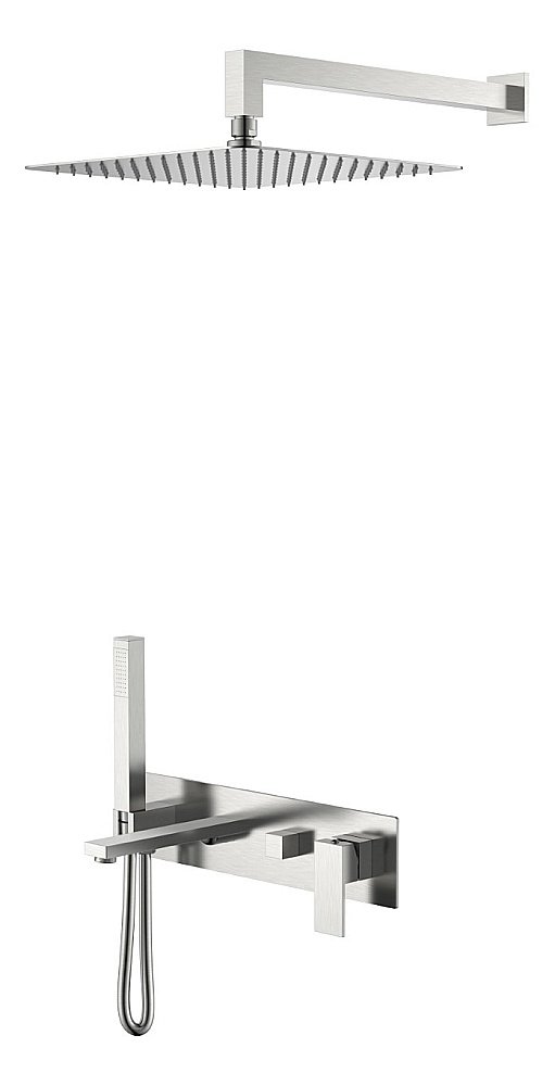 Душевая система Boheme Qubic 474-NB никель брашированный купить в интернет-магазине сантехники Sanbest