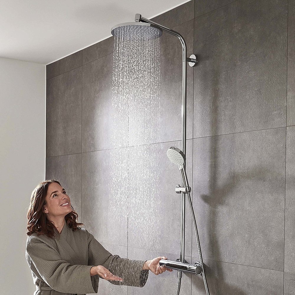 Душевая система Hansgrohe Crometta S Showerpipe 240 1jet 27267000 купить в интернет-магазине сантехники Sanbest