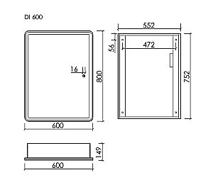 Зеркальный шкаф Sancos Diva DIV600 купить в интернет-магазине сантехники Sanbest